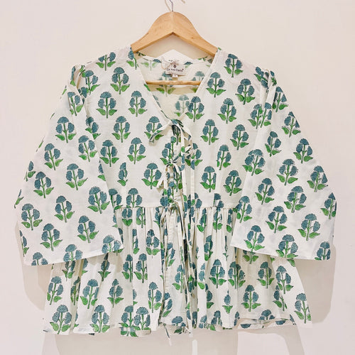 Block Printed Cotton Short Top