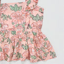 Peach Blossom Ruffle Peplum Top