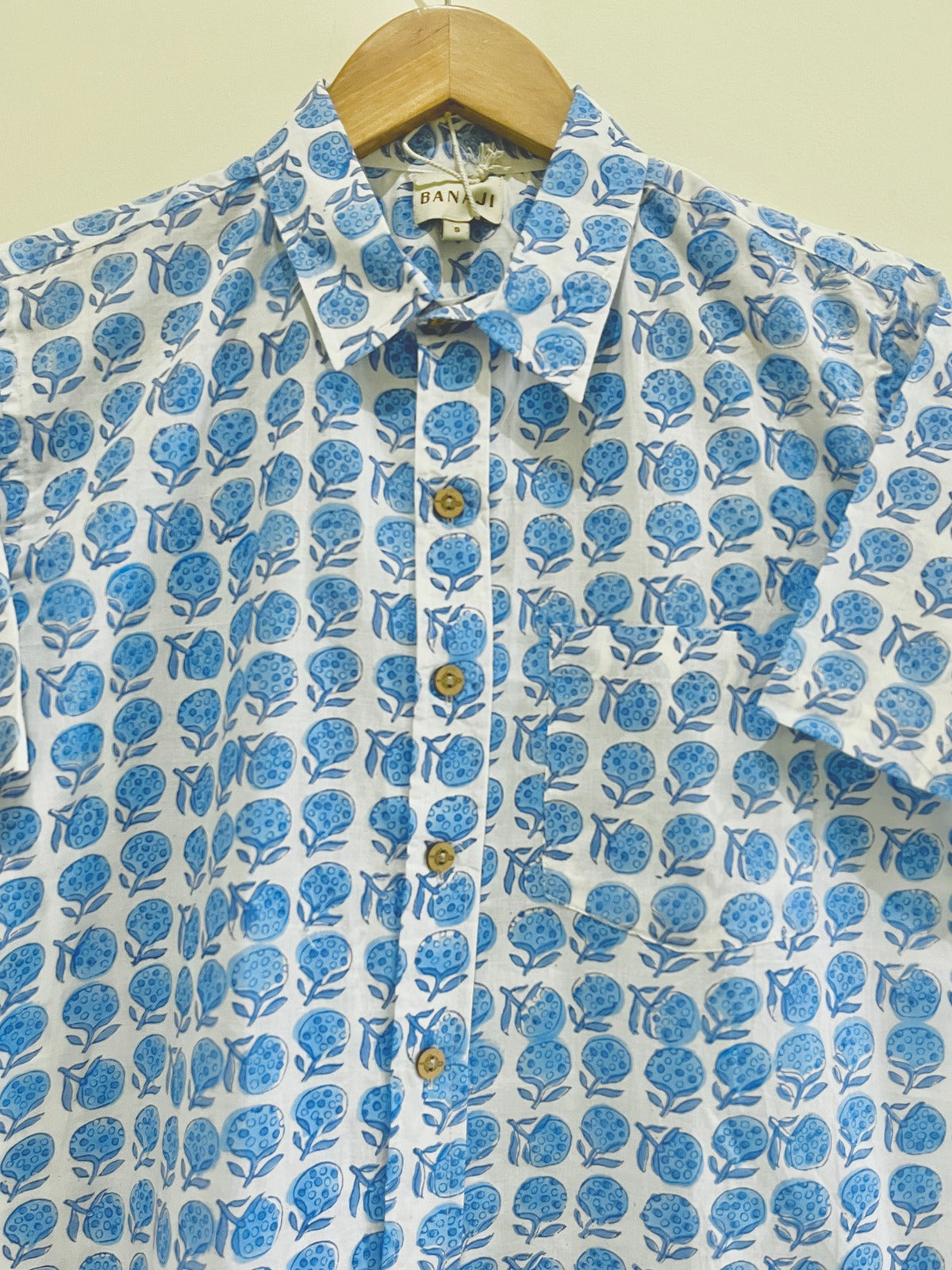 Cotton Block Printed Half Sleeve Shirt