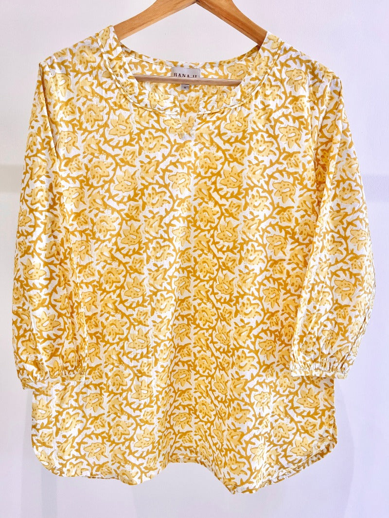 Block Printed Cotton Short Kurti