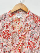 Coral Jaal Wrap Cotton Top