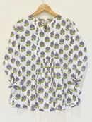 Block Printed Cotton Short Top