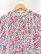 Lace Block Printed Cotton Short Top