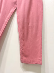 Blush Pink Narrow Leg Cotton Pants
