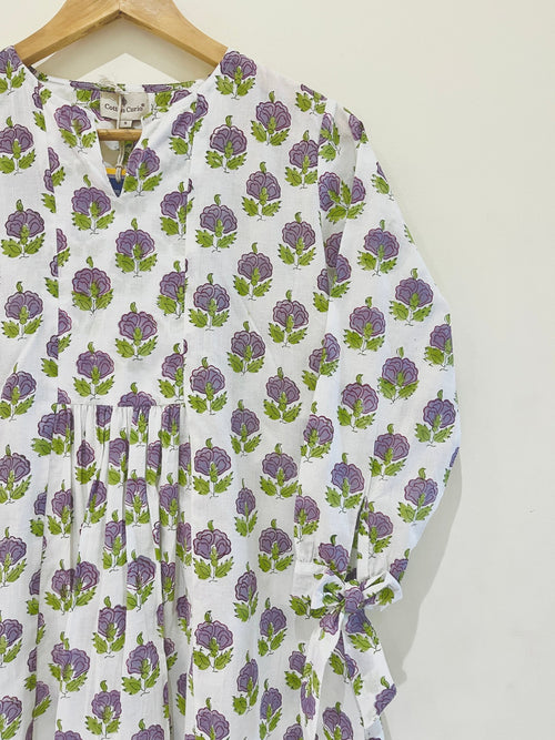 Block Printed Cotton Short Top