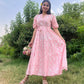Blooming Pink Printed Dress