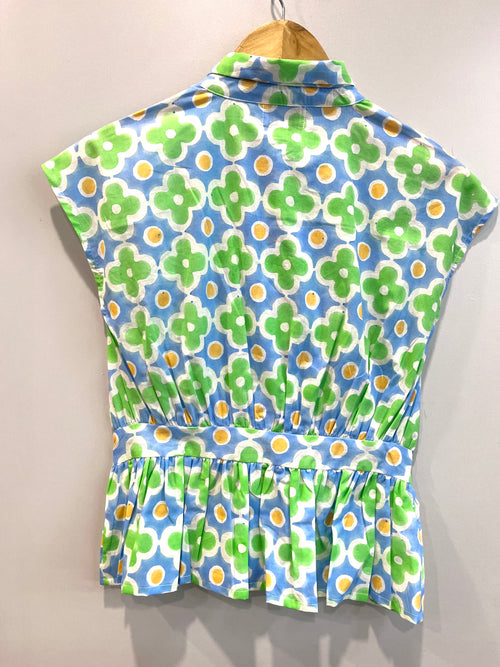 Meadow Pop Bow-Tie Cotton Top
