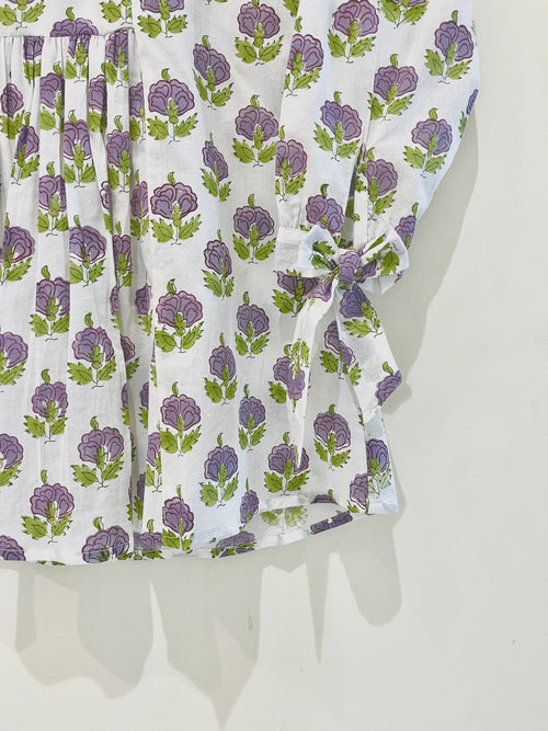 Block Printed Cotton Short Top