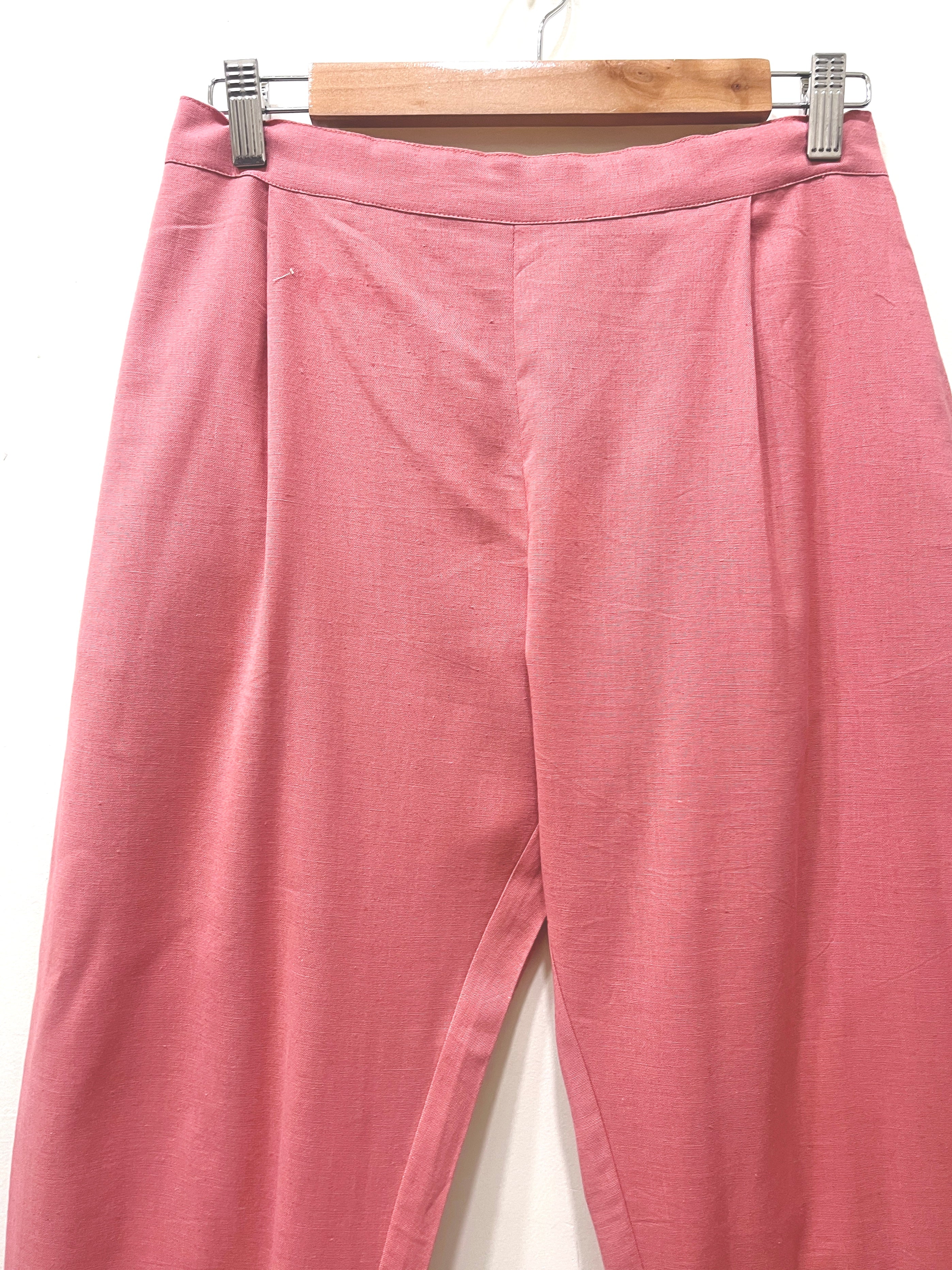 Dusty Pink Narrow Leg Cotton Pants
