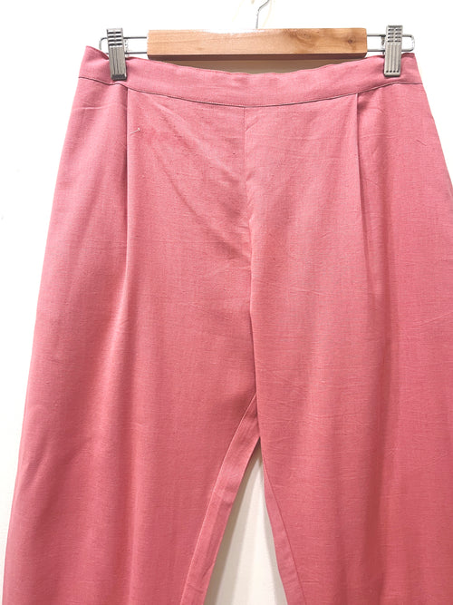 Dusty Pink Narrow Leg Cotton Pants