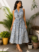 Sea Whisper Halter Dress