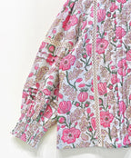 Lace Block Printed Cotton Short Top