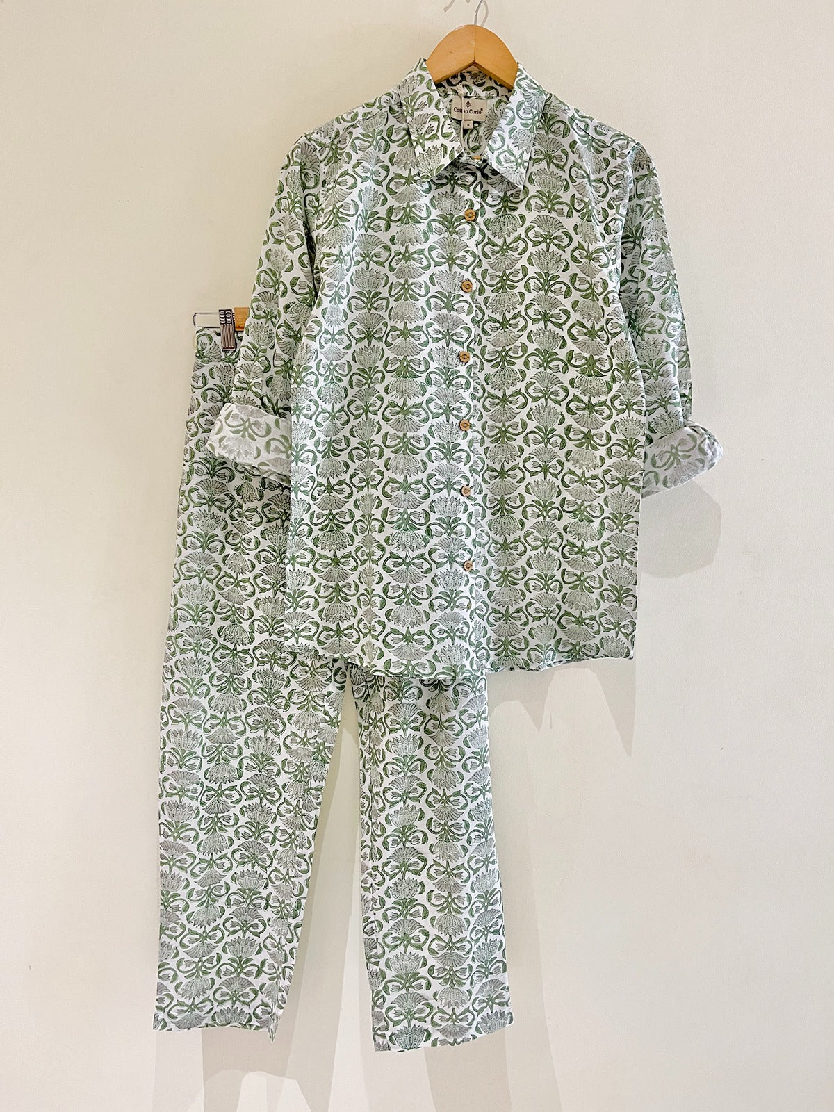 Grey Lotus Printed Co-Ord Set