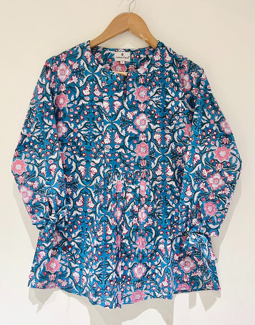Block Printed Cotton Short Top