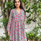 Floral Fusion Tiered  Dress