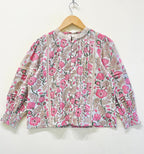 Lace Block Printed Cotton Short Top