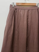 Brown Wide Leg Cotton Pants