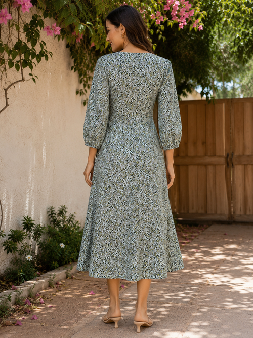 Dewleaf Chanderi Dress