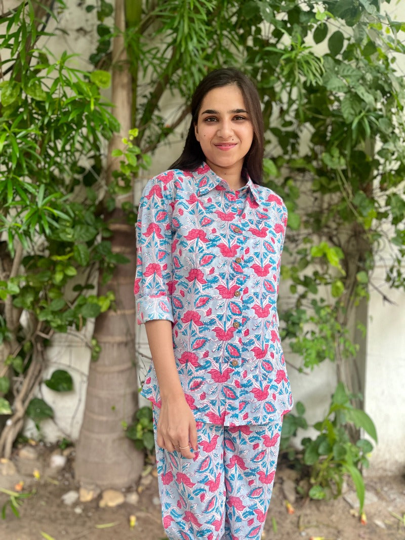 "Floral Bliss" Printed Co-ord Set