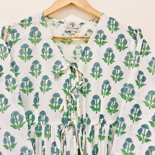 Block Printed Cotton Short Top