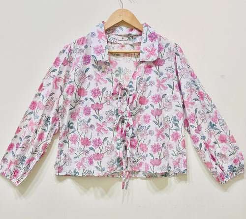 Floral Grace Cotton Short Top