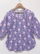 Block Printed Cotton Short Kurti