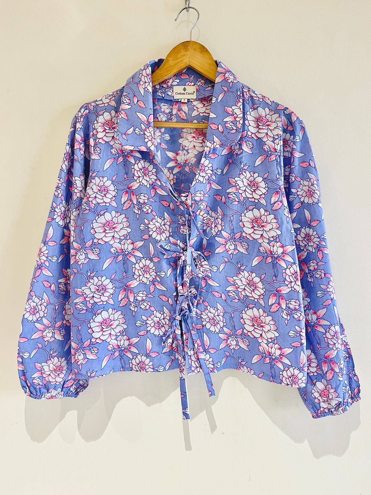 Lilac Block Printed Short Top