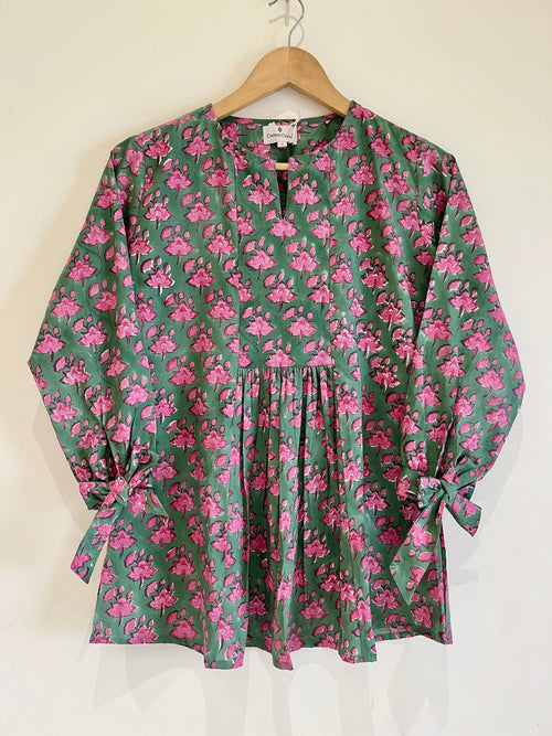 Block Printed Cotton Short Top