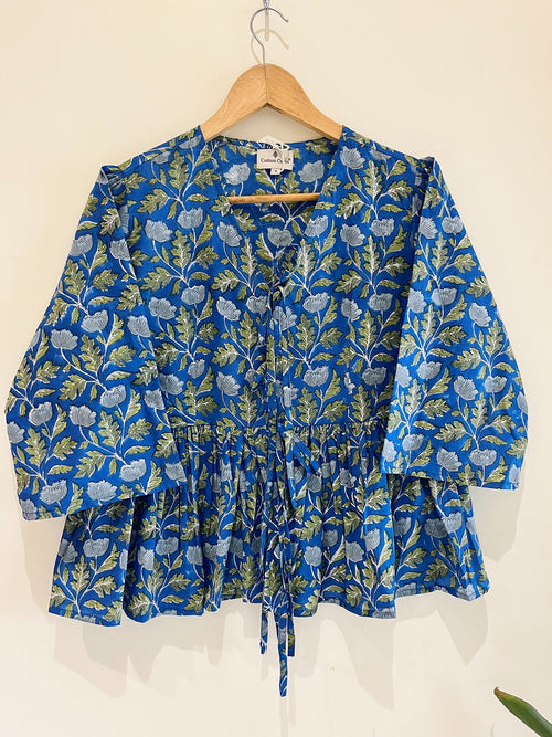 Block Printed Cotton Short Top
