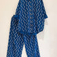 Natural Indigo Zig Zag Printed Co-Ord Set