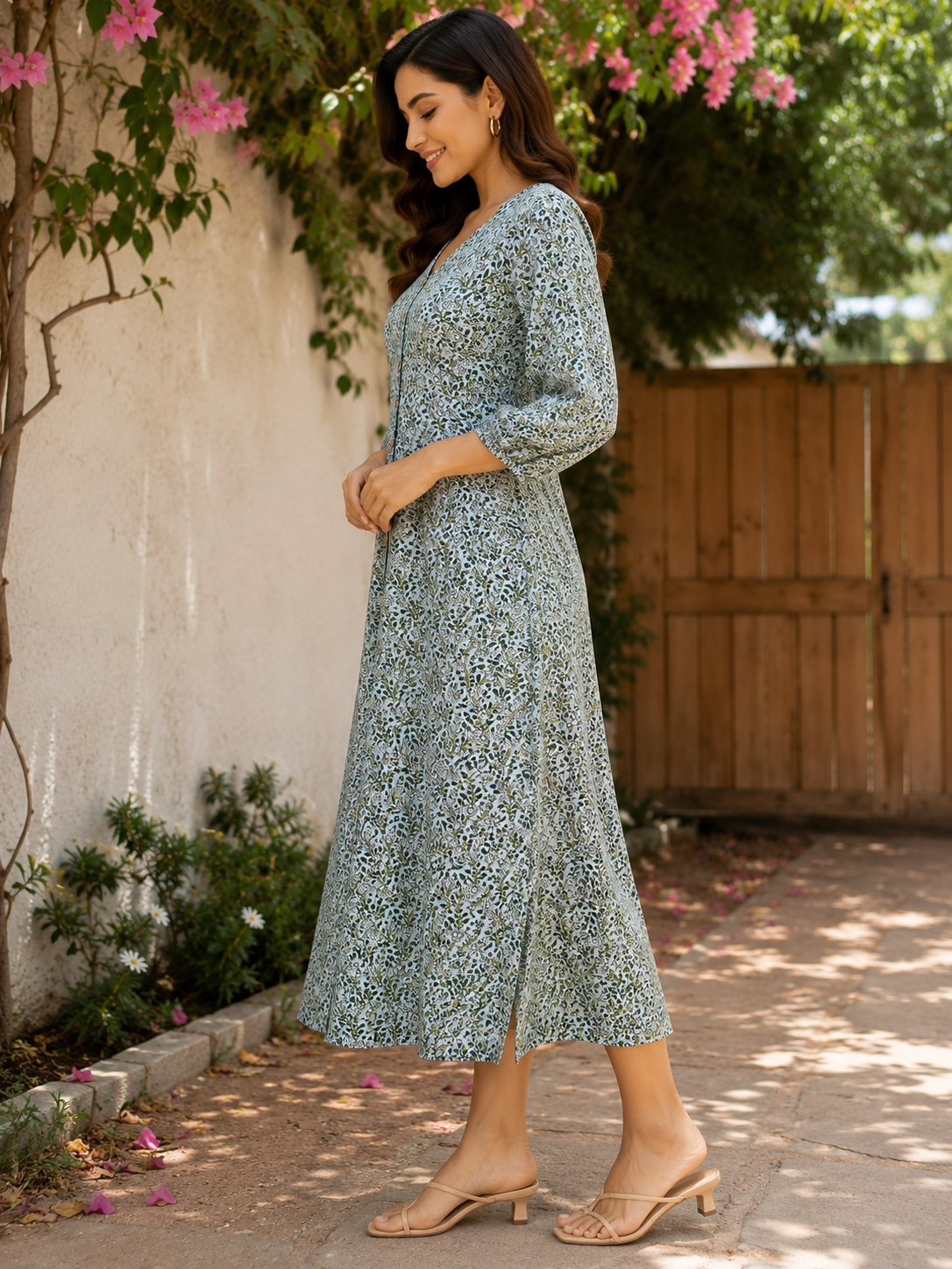 Dewleaf Chanderi Dress