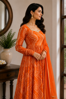 Kesariya Noor Anarkali Set