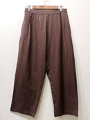 Brown Wide Leg Cotton Pants