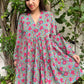 Floral Fusion Tiered  Dress