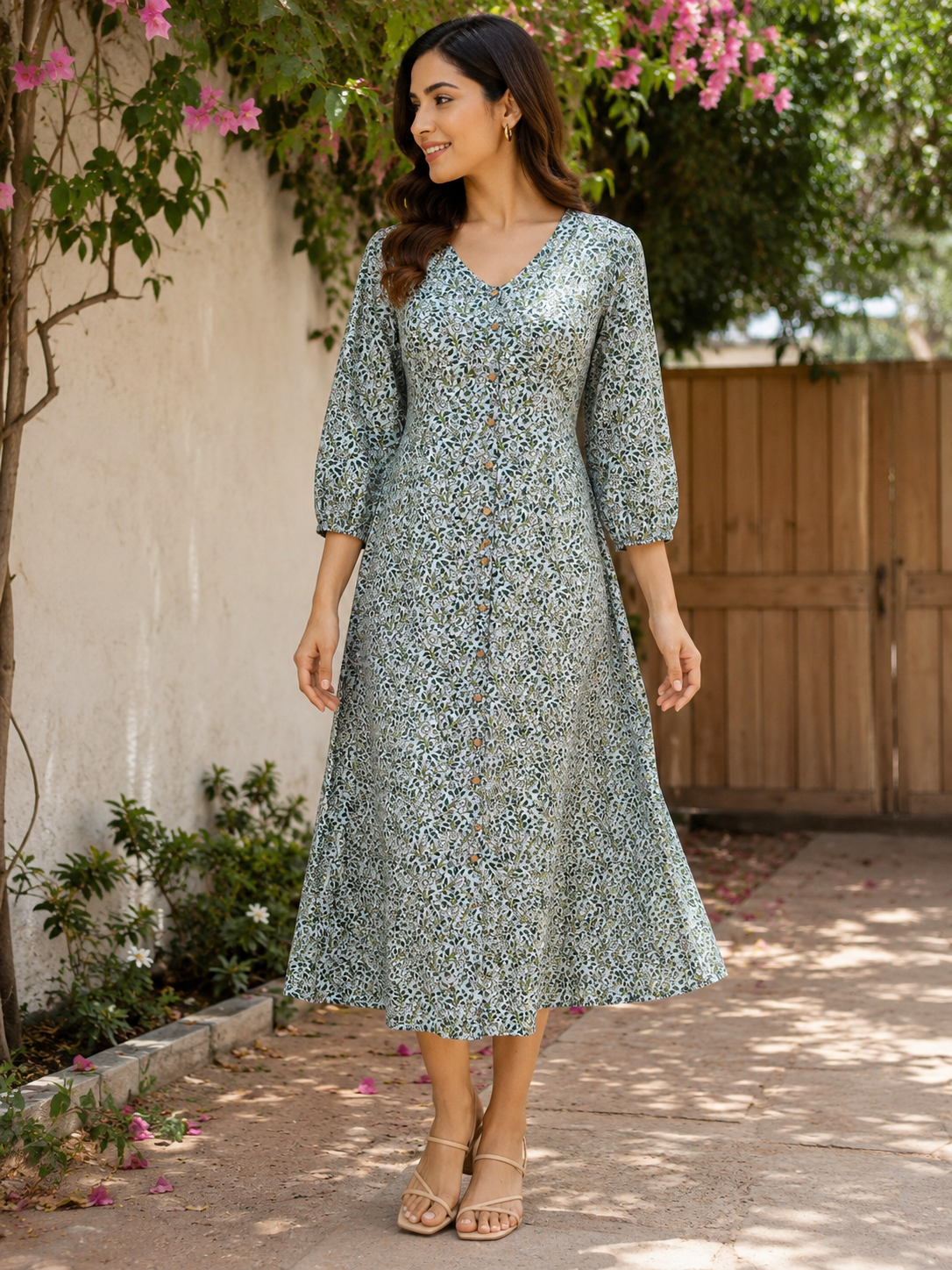 Dewleaf Chanderi Dress