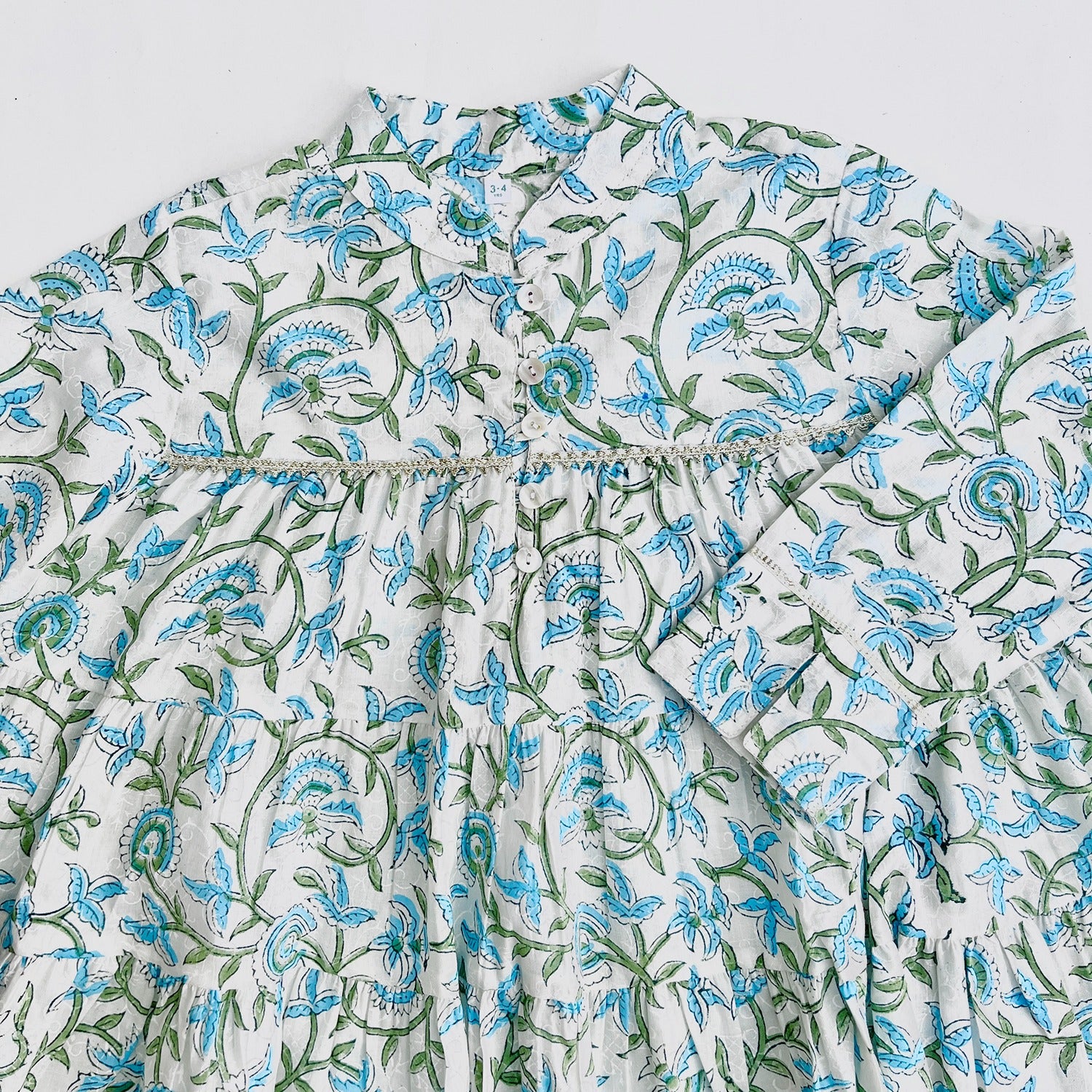Girls Printed Tiered Dress (0–8 Years)