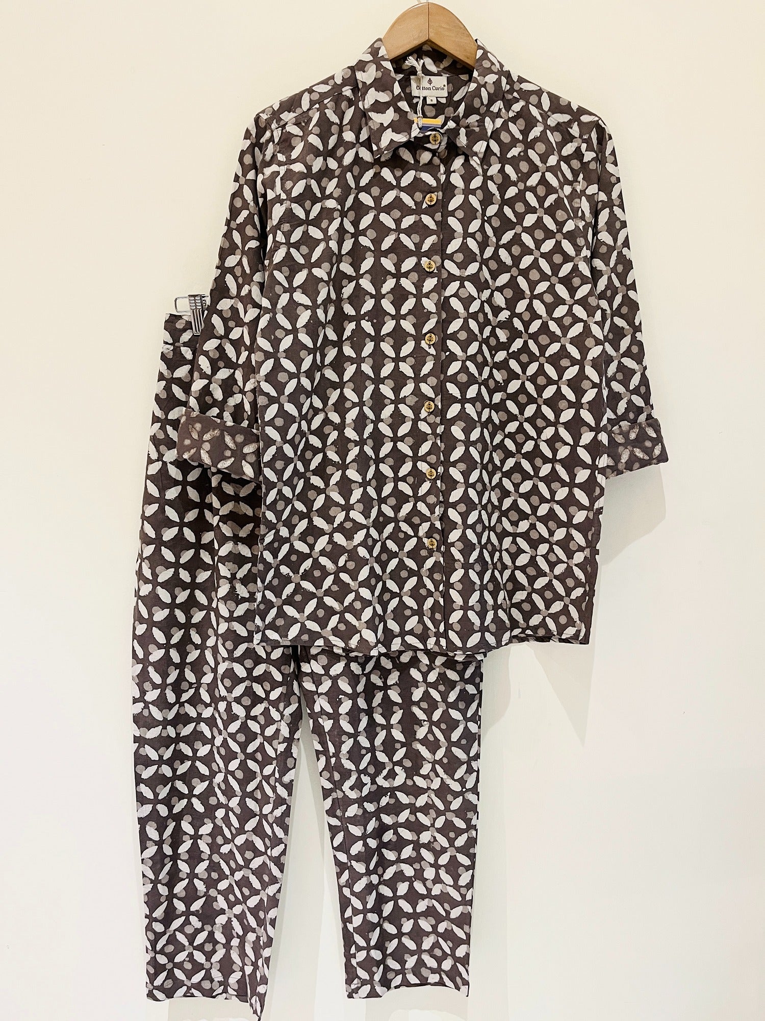 Mocha Petal Cotton Co-Ord Set