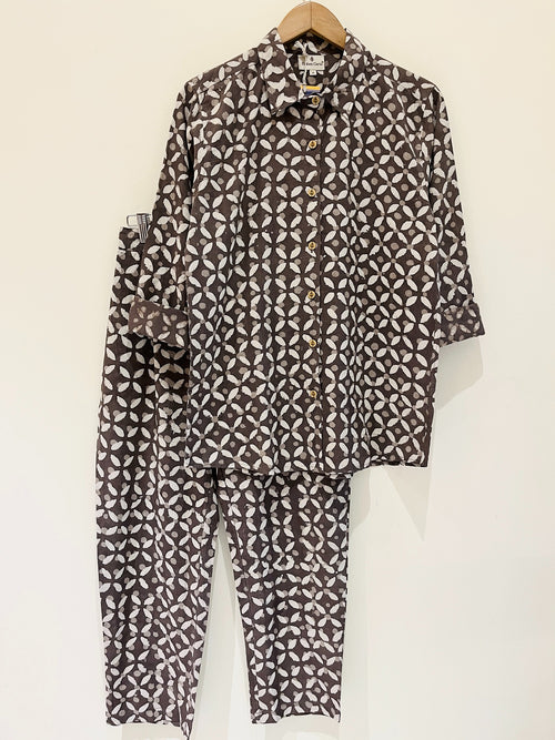 Mocha Petal Cotton Co-Ord Set