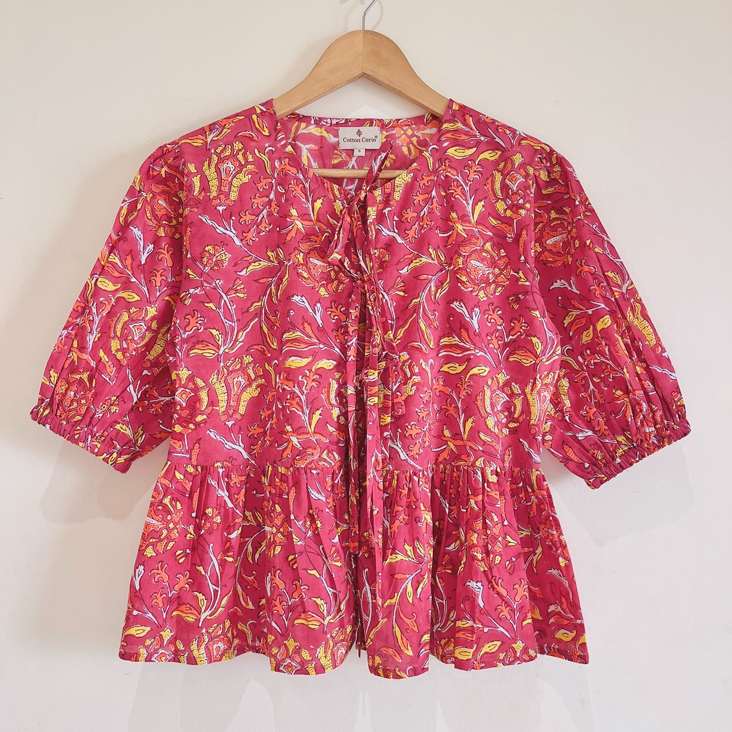 Block Printed Cotton Short Top