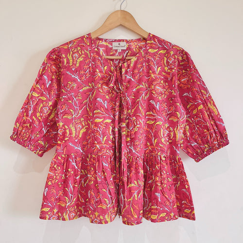 Block Printed Cotton Short Top