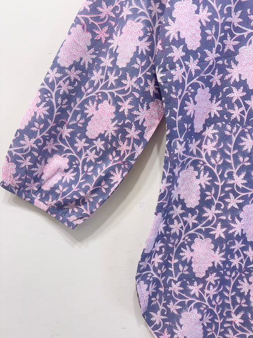 Block Printed Cotton Short Kurti