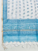 Block Printed Kota Doria Dupatta