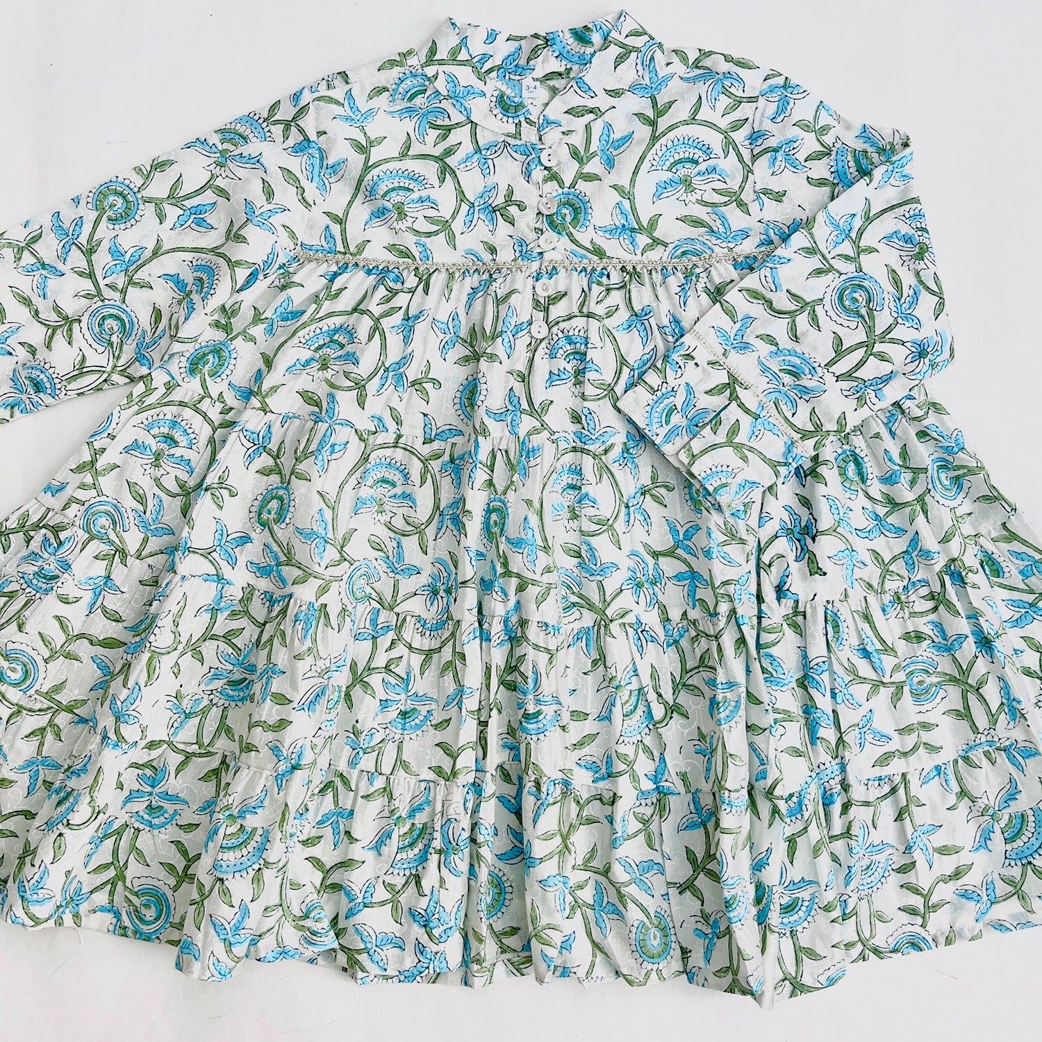 Girls Printed Tiered Dress (0–8 Years)