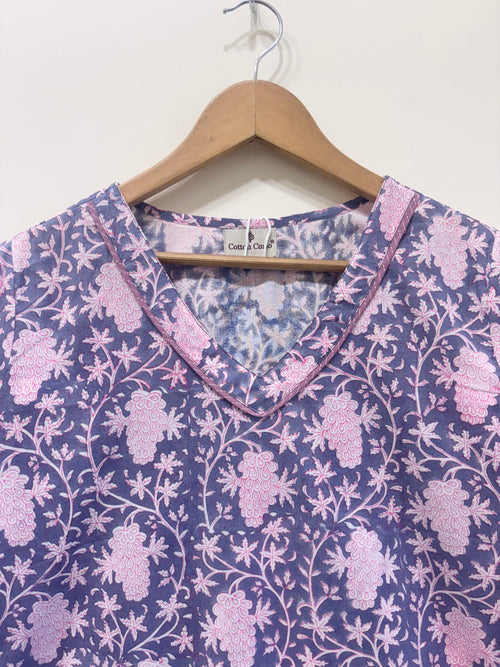 Block Printed Cotton Short Kurti