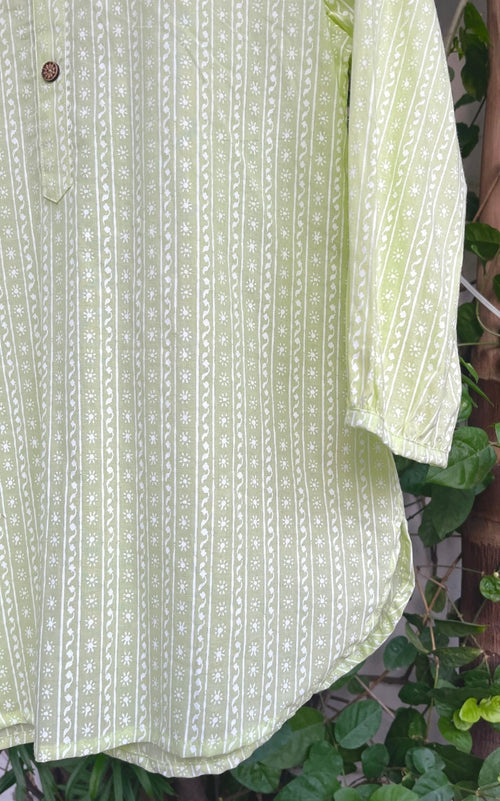 Block Printed Cotton Short Kurti