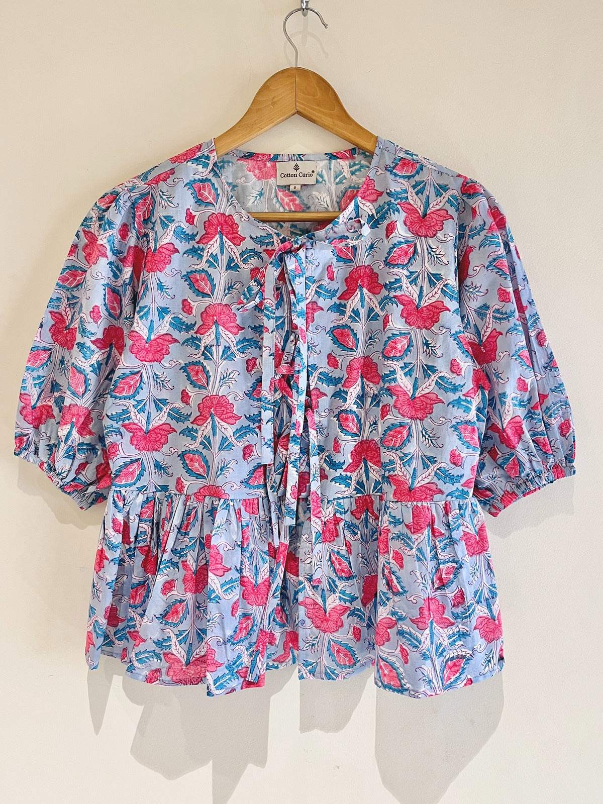 Gardenia Block Printed Short Top