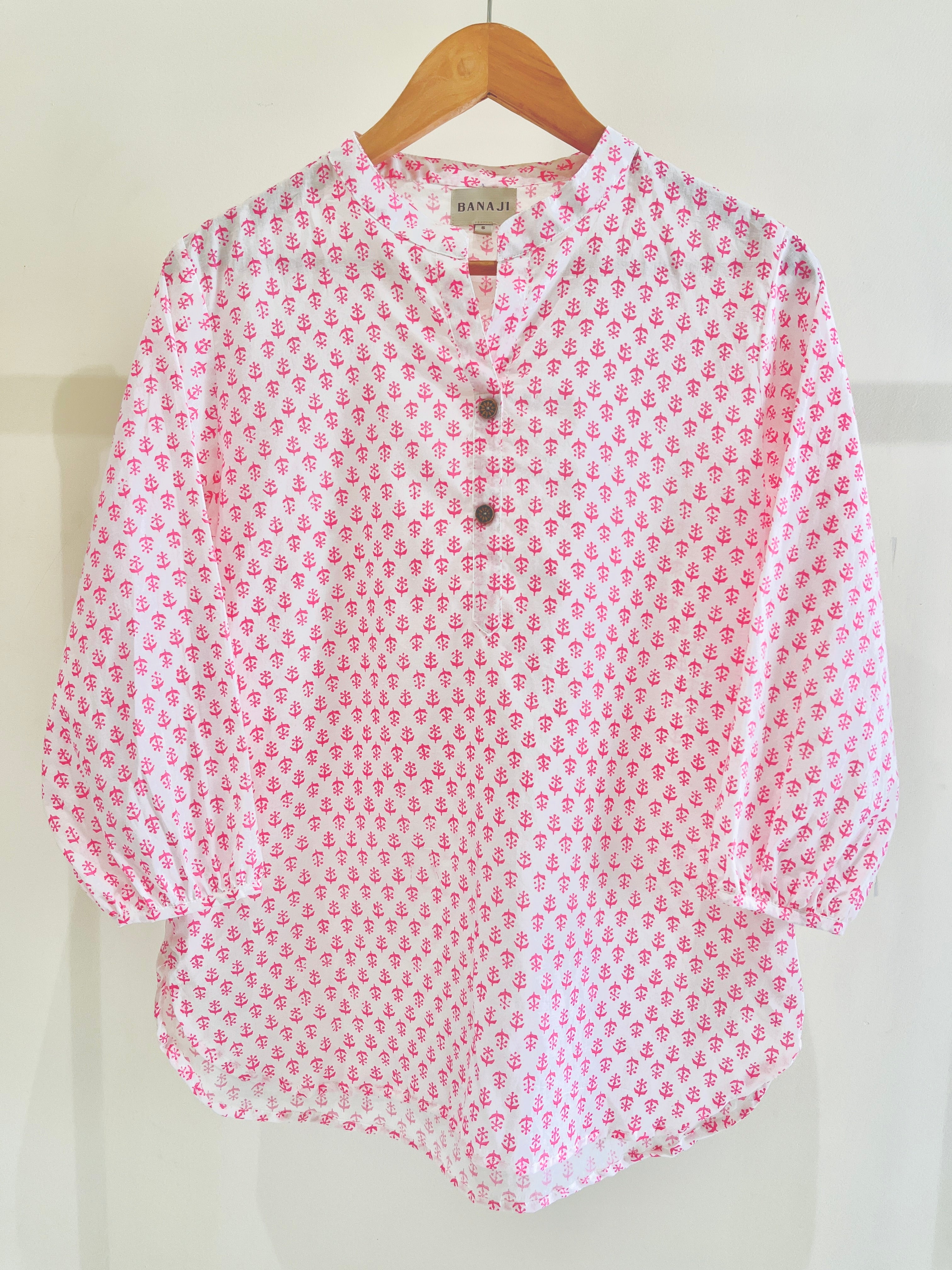 Block Printed Cotton Short Kurti