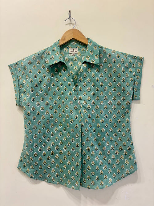 Gardenia Cotton Short Top
