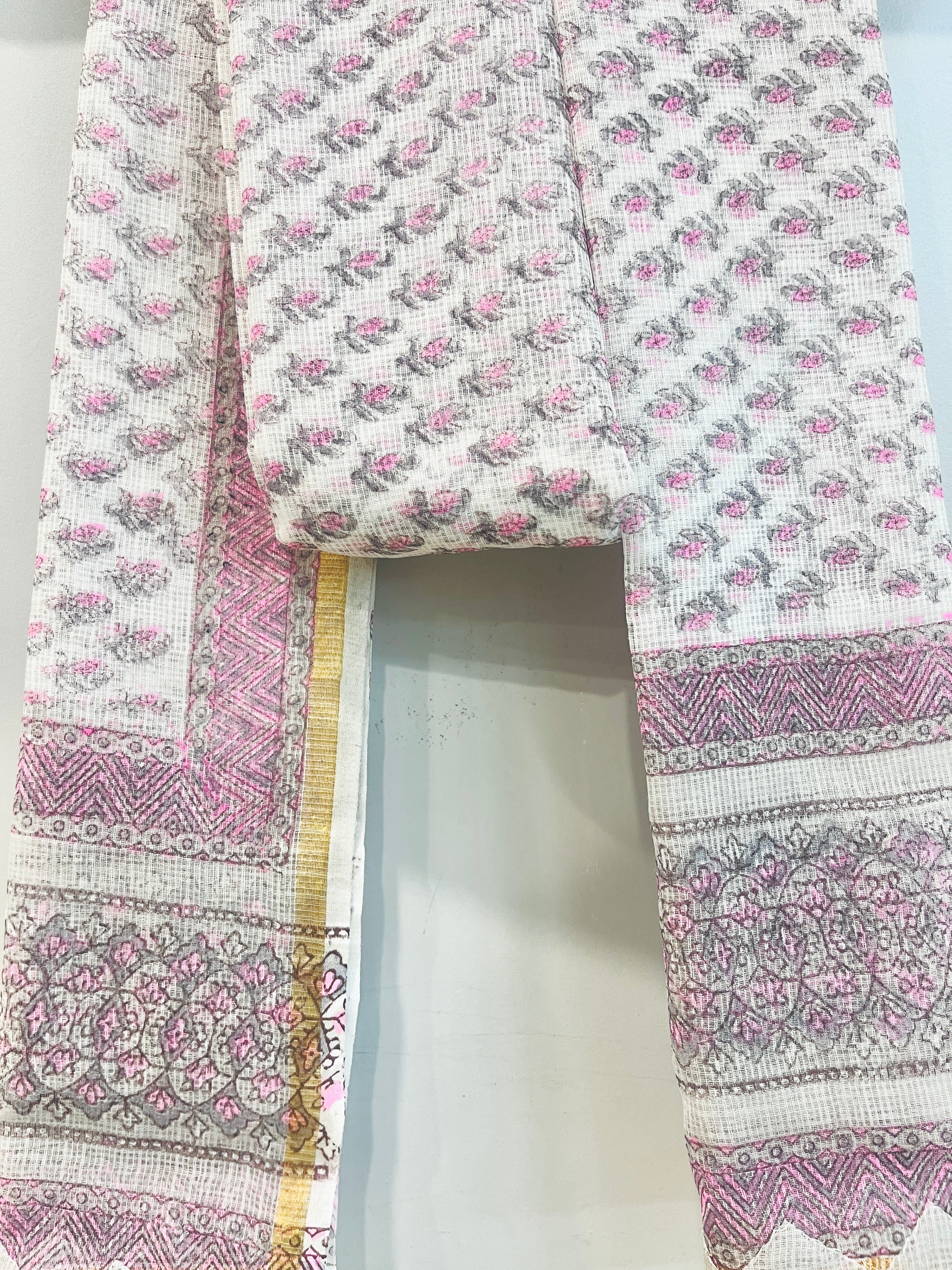 Block Printed Kota Doria Dupatta