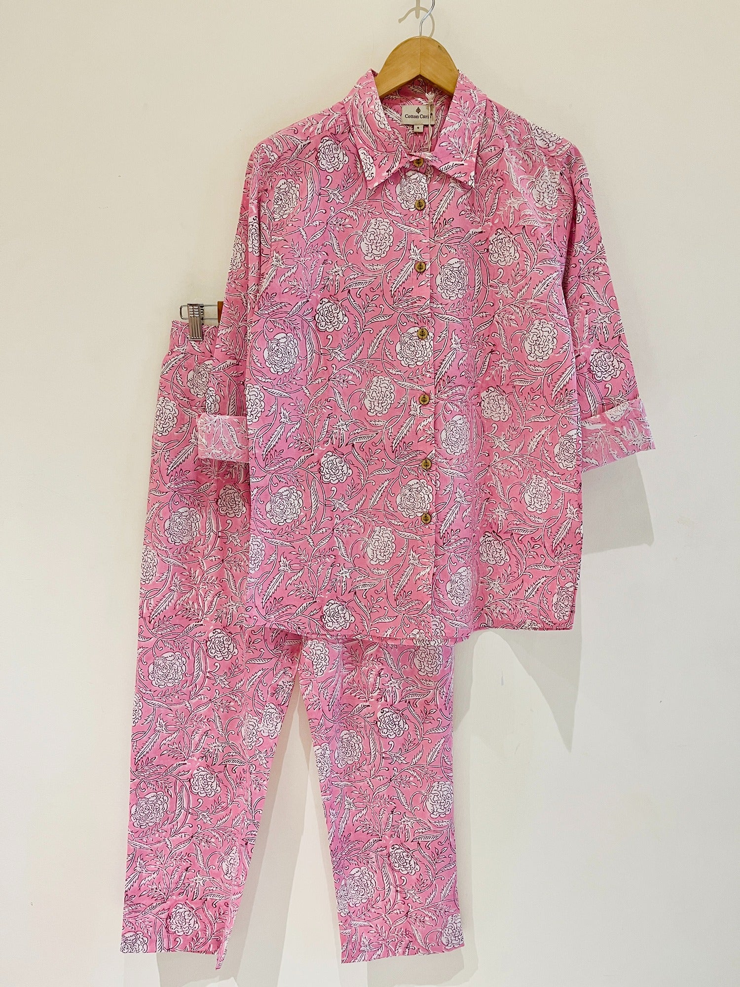 Pink Ivory Floral Printed Co-Ord set